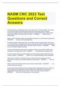 NASM CNC 2023 Test Questions and Correct Answers 