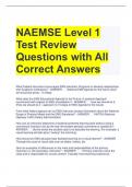 NAEMSE Level 1 Test Review Questions with All Correct Answers 