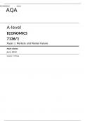 AQA A level ECONOMICS Paper 1 Mark scheme June 2022 7136/1 -Markets and Market Failure