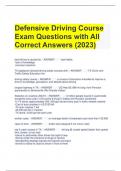 Defensive Driving Course Exam Questions with All Correct Answers (2023)