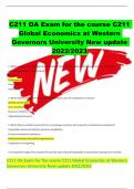 C211 OA Exam for the course C211 Global Economics at Western Governors University New update 2022/2023