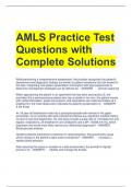 Bundle For AMLS Exam Questions with All Correct Answers