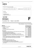 AQA GCSE PHYSICS Foundation Tier Paper 2 June 2022 official question paper