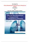 Test Bank For Clinical Manifestations and Assessment of Respiratory Disease  8th Edition By Terry Des Jardins, George G. Burton | Chapter 1 – 45, Latest Edition|