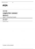 AQA GCSE COMPUTER SCIENCE Paper 2 Mark scheme June 2022-Computing Concepts 