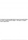 Test Bank For Understanding Medical Surgical Nursing 6th Edition by Linda S. Williams Paula D. Hopper - All Chapters | Complete Guide Updated 2023.