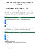 ATI TEAS 7 MATH 2023-2024