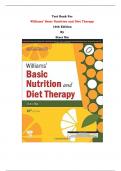 Test Bank For Williams’ Basic Nutrition and Diet Therapy 16th Edition By Staci Nix| Chapter 1 – 23, Latest Edition|