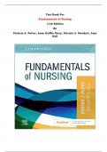 Test Bank For Fundamentals of Nursing  11th Edition By Patricia A. Potter, Anne Griffin Perry, Patricia A. Stockert, Amy Hall | Chapter 1 – 50, Latest Edition|