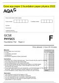 Gcse aqa paper 2 foundation paper physics 2022