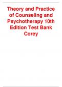 Theory and Practice of Counseling and Psychotherapy 10th Edition Test Bank Corey