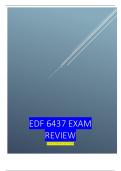 EDF 6437 EXAM REVIEW