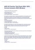 ASE A5 Practice Test Exam With 100% Correct Answers 2023 (Brakes)