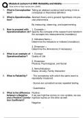 Module & Lecture 4 of IRM: Reliability and Validity