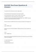 SLS1501 final Exam Questions & Answers