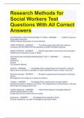 Research Methods for Social Workers Test Questions With All Correct Answers