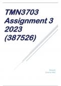 TMN3703 Assignment 3 2023 (387526)