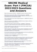 NRCME Medical Exam: Part I (FMCSA) 2022/2023 Questions and Answers