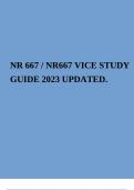 NR 667 / NR667 VICE STUDY GUIDE 2023 UPDATED.