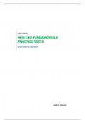 HESI 102 FUNDAMENTALS PRACTICE TEST B - QUESTIONS & ANSWERS (SCORED 98%) 100% VERIFIED LATEST UPDATE