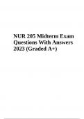 Hondros NUR 205 Final Exam Questions and Answers Latest 2024 | Hondros Nursing 205 Exam 2 Questions and Answers | NUR 205 Midterm Exam Questions With Answers & NUR 205 Final Exam Questions With Complete Answers 2024-2025 (Graded A+)