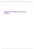 Cooper ABA chapter 9 with correct Answers