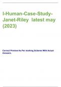 I-Human-Case-Study-Janet-Riley  latest may (2023)        Correct Preview As Per marking Scheme With Actual Answers