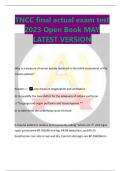 TNCC final actual exam test 2023 Open Book MAY LATEST VERSION