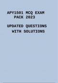 APY1501 EXAM PACK 2023