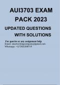 AUI3703 EXAM PACK 2023