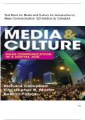 Test Bank for Media and Culture An Introduction to Mass Communication 12th Edition 