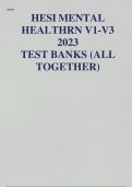 HESI MENTAL HEALTHRN V1-V3 2023 TEST BANKS (ALL TOGETHER)