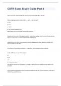 CSTR Exam Study Guide Part 4 WITH 100% CORRECT ANSWERS