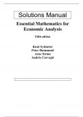 Essential Mathematics for Economic Analysis 5th Edition By Knut Sydsaeter, Peter Hammond, Arne Strom (Solution Manual)