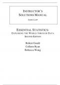 Essential Statistics, 2e Robert Gould, Colleen Ryan, Rebecca Wong (Solution Manual)