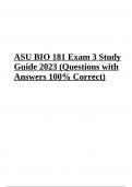 ASU BIO 181 Exam 3 Study Guide 2023 (Questions with Answers 100% Correct)