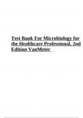 Test Bank for Microbiology for the Healthcare Professional, 3rd Edition By Karin C. VanMeter, Robert J. Hubert, Complete Chapters 1 - 25, Updated Newest Version