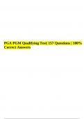 PGA PGM Qualifying Test| 157 Questions | 100% Correct Answers