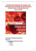 Test Bank For Principles Of Anatomy And Physiology 12th Edition By Bryan Derrickson, Gerald Tortora  With Question And Answer(2023)