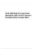 NUR 2868 Role & Scope Final Exam 2023 (Questions with Correct Answers Verified) GRADED A