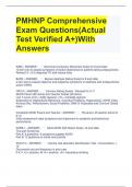 PMHNP Comprehensive Exam Questions(Actual Test Verified A+)With Answers