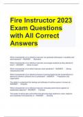 Fire Instructor 2023 Exam Questions with All Correct Answers 