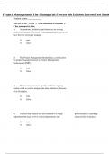 Complete Test Bank Project Management The Managerial Process 8th Edition Larson Questions & Answers with rationales (Chapter 1-16)