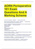 AORN Perioperative 101 Exam Questions And A Marking Scheme