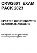 RCW2601 EXAM PACK 2023