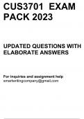 CUS3701 EXAM PACK 2023