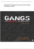 Test Bank for Gangs in America’s Communities 3rd Edition