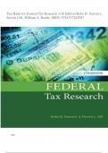 Test Bank for Federal Tax Research 11th Edition 