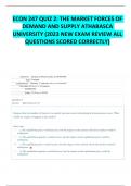 ECON 247 QUIZ 2: THE MARKET FORCES OF DEMAND AND SUPPLY ATHABASCA UNIVERSITY (2023 NEW EXAM REVIEW ALL QUESTIONS SCORED CORRECTLY)