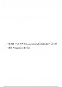 NR 661 Week 4 VISE Assessment, Familiarize Yourself-VISE Assignment Review, NR 661 Professional Portfolio, Chamberlain College of Nursing.